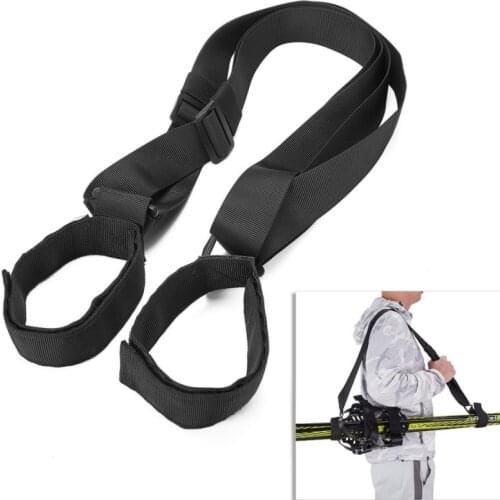 Skiing Snowboard Strap Adjustable Skiing Pole Shoulder Hand Carrier Lash Handle Straps Ski Snowboard Porter Hook Loop