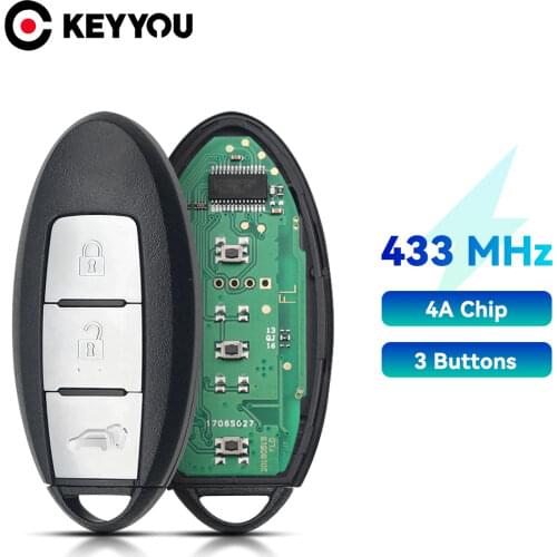 Replacement Car Remote Key For NISSAN Qashqai X-Trail 11 T32 Micra K13/ Juke F15/ Note E12/Tiida 2/3 Buttons 4A/ID46 Chip 433Mhz