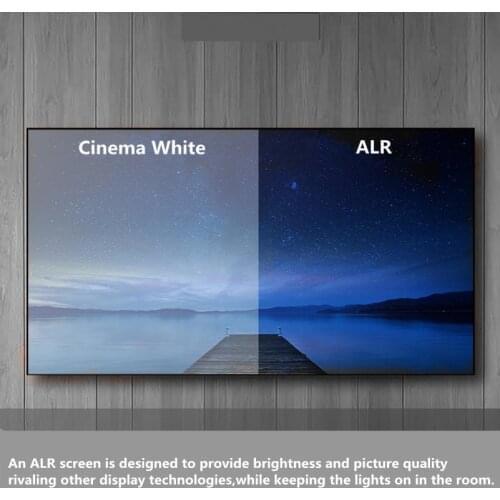 VISUALAPEX Standard / Long Throw Projector 8K Black Diamond / Crystal Ambient Light Rejecting Fixed Frame Projection Screen