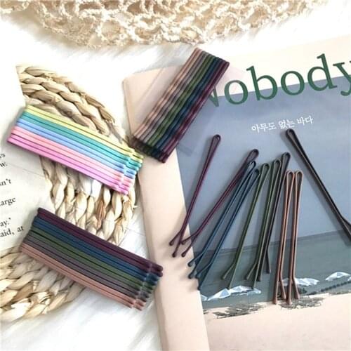 10Pc Candy Color Hair Pins Girls Fashion Hair Clip Cute Women Frosted Korean Hair Accessories Headwear Wavy Invisible Snaps