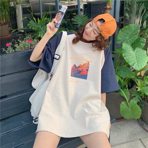 YGhan Indie Aesthetic Graphic T Shirts Women 2021 Fashion Feminine Clothes Spring Summer Print Casual Woman Tshirts