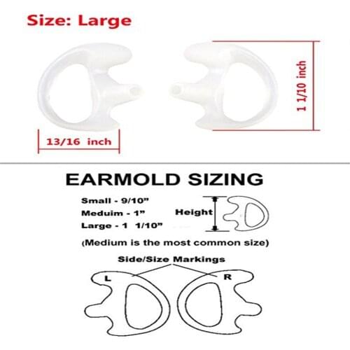 20 Pcs Clear Silicone Earbud For Walkie Talkie Acoustic