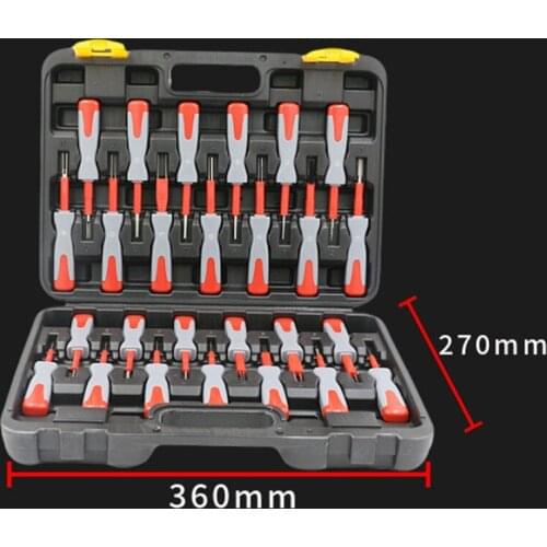 26Pcs Car Wiring Connector Pin Release Extractor Crimp Terminal Automotive Wire Terminal Pin Removal Tool QW