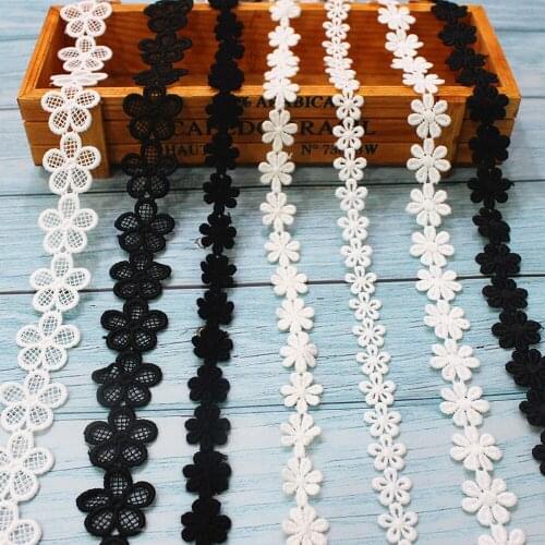 2Y Embroidery Sunfower Cotton Lace Fabric For Wedding Dress lace trimmings for clothes