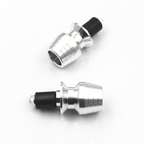 Aluminum 7/8" 22mm HandGrip Cap Barend Plug Slider Bar Ends For Honda Suzuki KTN Bikes Touring Cruiser Chopper Silver