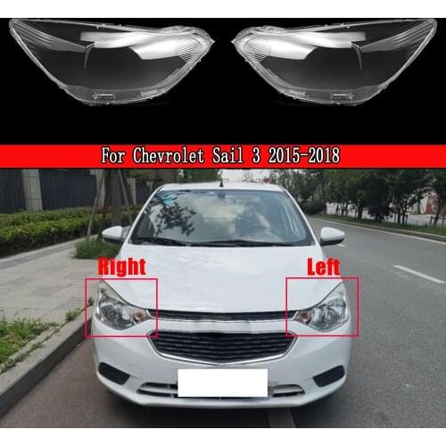 Car Front Headlight Lens Cover Lampshade Glass Lampcover Caps Headlamp Shell For Chevrolet Sail 3 2015-2018