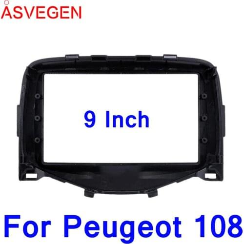 Asvegen 9 " Car Radio For Peugeot 108 Fascia Frame Car Dvd Frame Install Panel Dash Mount Installation Dashboard