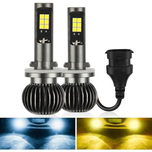 Car Light Dual-color Color Fog Lights 2 In A Pair High Brightness IP67 Waterproof Durable EV15 880/881 LED Headlight