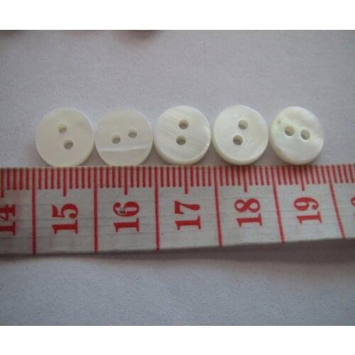 Free shipping 10mm mother of shell button 2 holes shell button doule flat shell blouse double natural white shirt 100pcs