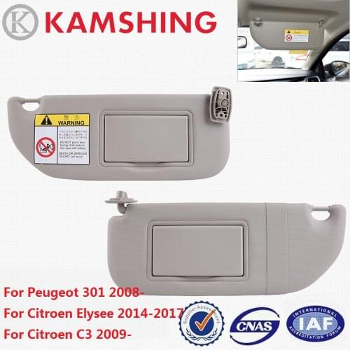 CAPQX 1 For Peugeot 301 For Citroen Elysee 14-17 Citroen C3 Car Inner Sunvisor Sun shield Sun Shade Antidazzle Visor With Mirror