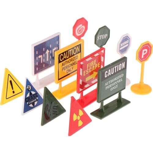 8 Pieces Kids Traffic Signs Kid ChildrenS Educational Toy For Traffic Car Gift Traffic Knowledge Learning Car & Train Playset