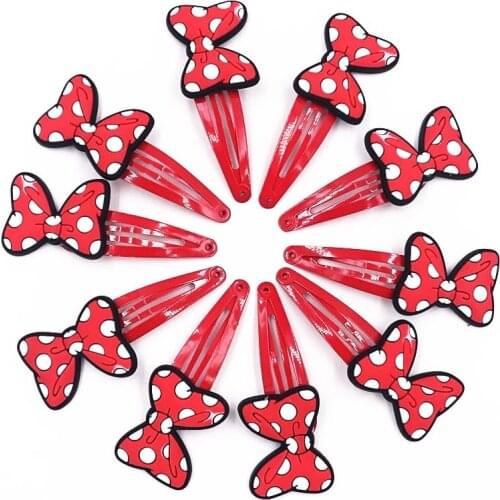 10PCS Bowknot Children Hair Clip for Girls BB Hair Accessories Hairpins Cute Hair Pin Kids Gift