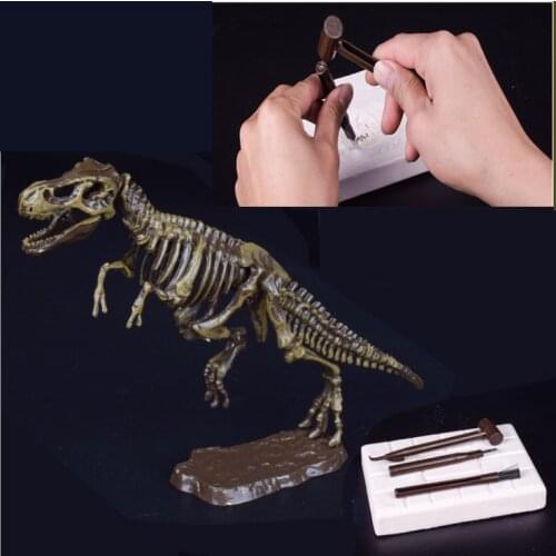 Dinosaur digging kits Velociraptor Dinosaurs Skeleton Puzzle Class Excavation Toys For Kits Dino Model decoration MAMMOTH model