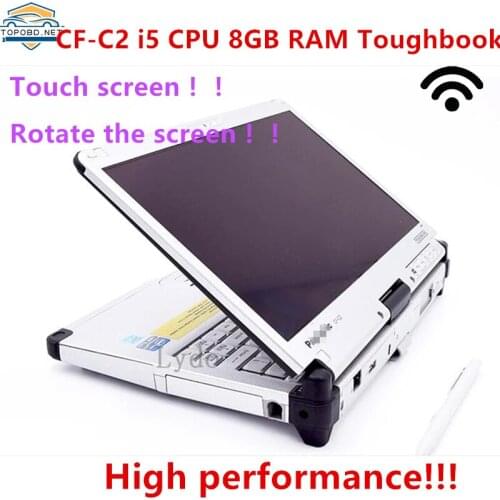 For Panasonic CF-C2 CF C2 Toughbook i5 4300u 8GB RAM CFC2 tablet with 1TB ssd can work with alldata software mb star c4 c5 c6