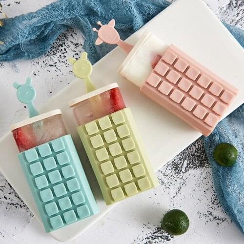 Mould Tray Pan Kitchen Randomly Color 3 4 6 Cell Frozen Ice Cube Molds Popsicle Maker DIY Ice Cream Tools Cooking Tools