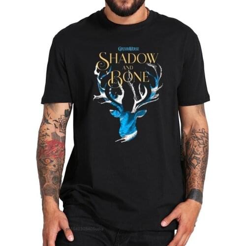Shadow And Bone Stag T-Shirt Fantasy Fiction Mens T Shirt Pure Premium Cotton Top Oversized T Shirt EU/US