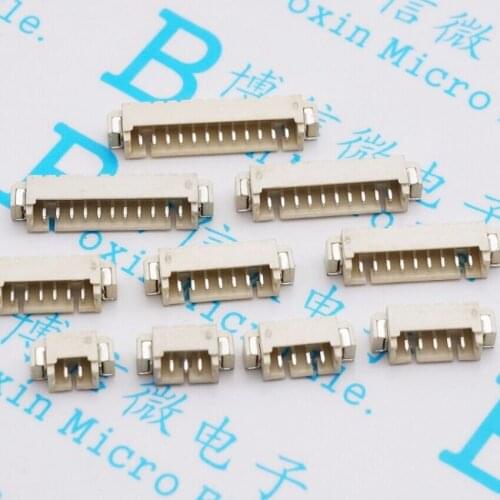 100PCS/Lot 1.25mm Horizontal SMD Pitch Connector JST SMT 1.25 Pin Header Jack 2P/3P/4P/5P/6P/7P/8P/9P/10P/11P/12P