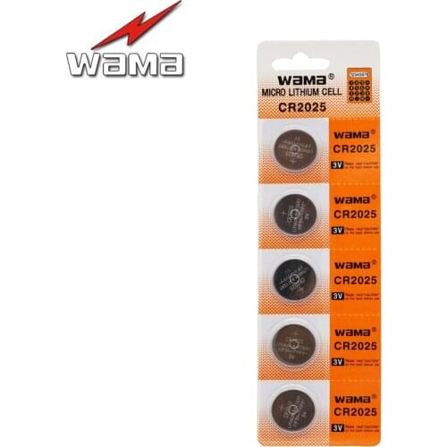 5x Wama CR2025 Button Cell Coin Battery BR2025 2025 DL2025 ECR2025 KCR2025 LM2025 Lithium 3V Car Remote Batteries
