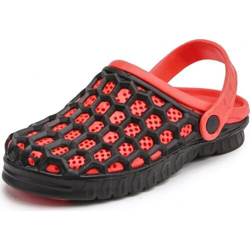 Mens Sandal 2021 Hollow Outdoor Casual Slippers Sneakers Women Beach Flat Heel Soft Bottom Sandals Male Jelly Garden Clogs Mule