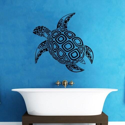 Sea Turtle Wall Stickers Ocean Sea Animal Home Decor Vinyl DIY Interior Adhesive Wall Decal Bedroom Bathroom Art Mural DIYSYY197