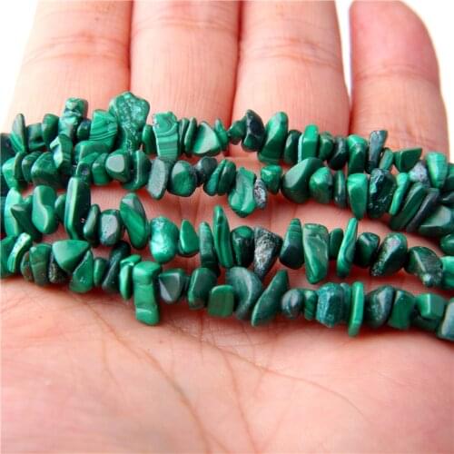 Natural green stripe malachite stone beads irregular green gem stone chip beads for jewelry making diy bracelet necklace gifts