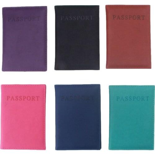 New Artificial Leather Women Passport Holder Couple Models Womens Travel Passport Cover Pouch Unisex ID Case Men Card Holder