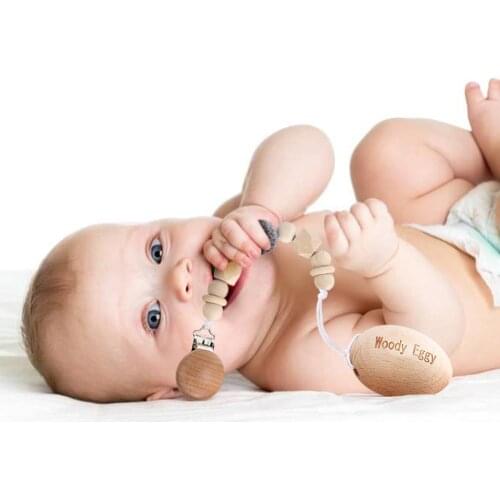 Wholesale Nature woody teething eggy Baby teether egg baby toy for Baby 3M-12M