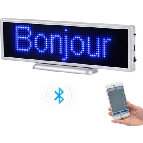P3 16*64 pixel Rechargeable Single Color LED Moving Message Displays & Illuminated Signs with Bluetooth Function for Indoor Use
