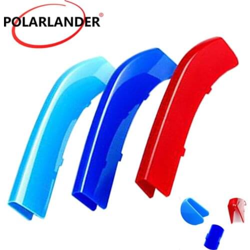 Front Grill 3-color Front Trim Strips Grill Cover Stickers Buckle In The Network To Modify The Decoration Easy Install FOR B/MW