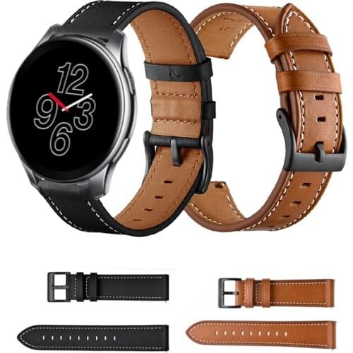 Genuine Leather Strap For OnePlus Watch Smart Watchband For Xiaomi MI Watch Color Replacement Bracelet For VIVO Watch 42mm 46mm