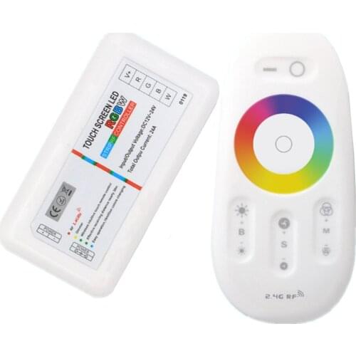 RGBW / RGB LED Controler 2.4G DC12V-24V 6A RGB RGBW Touch Screen Remote Controller Channel For 5050 3528 RGB / RGBW LED Strip
