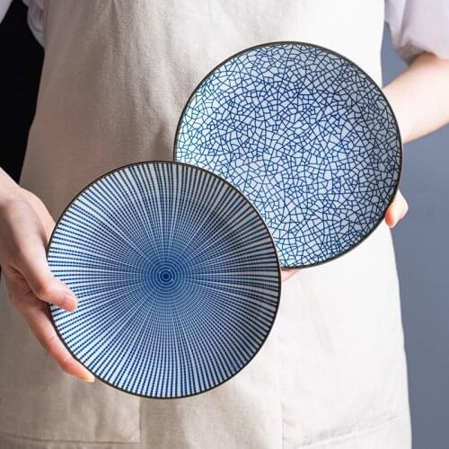 Plate 6-inch plate domestic bone plate Japanese slag plate breakfast plate creative circular pickle plate dessert plate