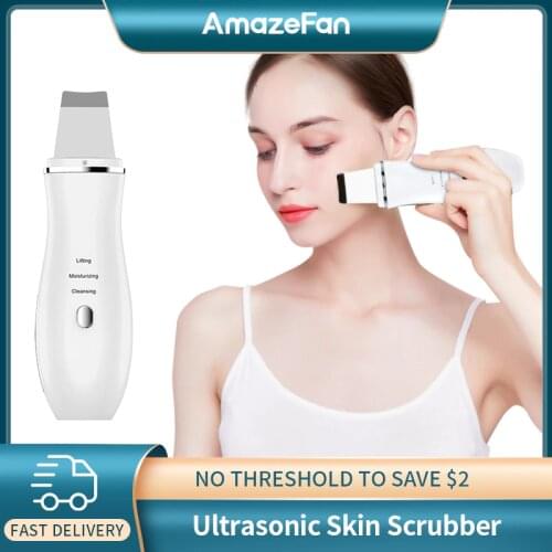 Ultrasonic Skin Scrubber Peeling Shovel Ion Acne Blackhead Remover Deep Face Cleaning Machine face Lifting Facial Massager