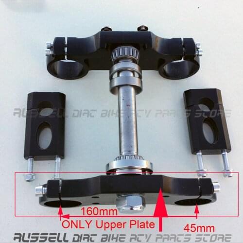 Black Handlebar Universal triple Upper plate 45mm For Dirt Pit Bike ( only upper plate cover)