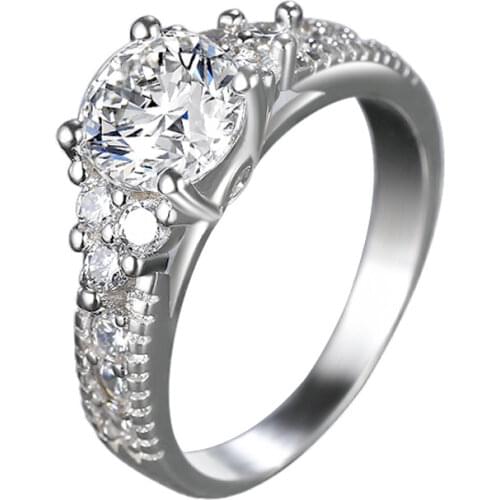 14K Gold Princess 1.5ct Diamond Ring For Women Females Full Star AAA Zircon Gemstone Wedding Ring Engagement S925 Jewelry Gifts