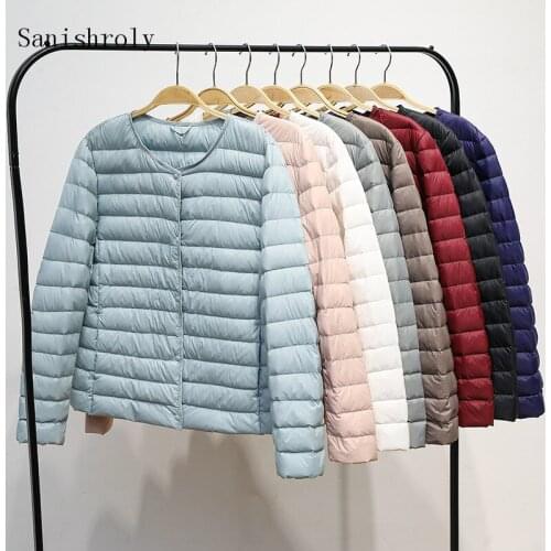 Sanishroly Two Wears Women Winter Outerwear Ultra Light Down Coat Parka Female Duck Down Jacket Short Tops Plus Size 4XL SE938