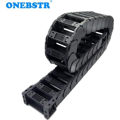 1 Meter D25x77mm Drag Chain Wire Carrier Cable Low Noise Bridge Type Open On Both Sides CNC Router Machine Tools Free Shipping
