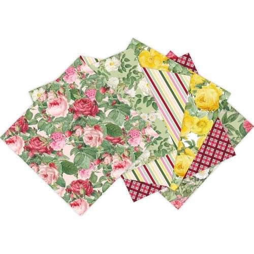 12Pcs/Lot Rose Cane Retro Material Papers DIY Scrapbooking Album Diary Gift Decorative Paper Scrapbooking Paper