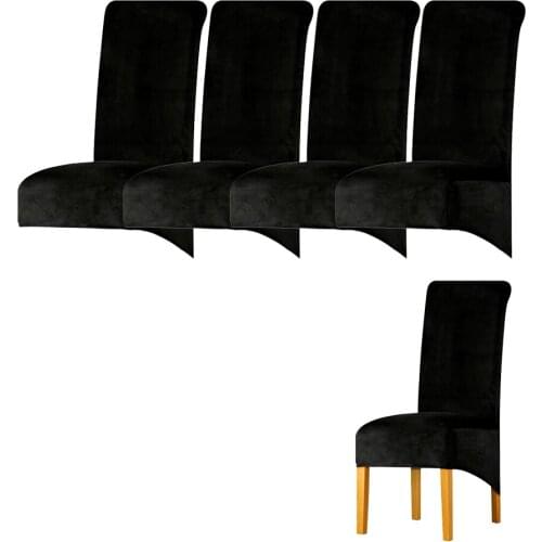 4x Stretch Dining Room Chair Slipcovers Spandex Fabric Removable Washable Chair Protector Cover for Dining Room