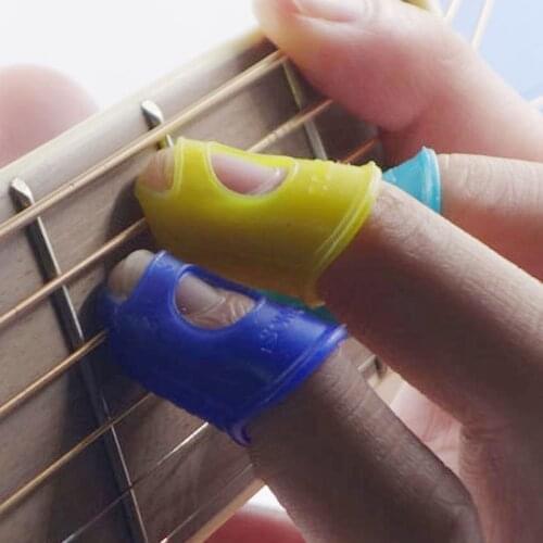 5Pcs/Sets Guitar Thumb Picks Protectors Fingertip For Guitar Bass Finger Guard Safety Protect Caps