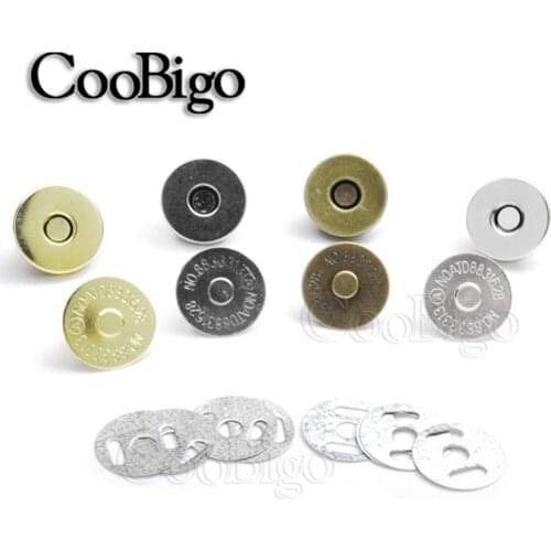 5sets Magnetic Snap Fasteners Clasps Buttons Magnet buckle Handbag Purse Wallet Sewing Leather Parts 10mm 14mm 18mm