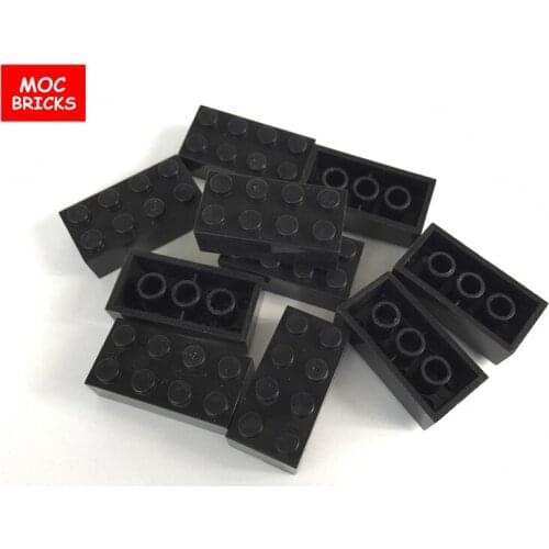 50pcs\lot MOC Bricks DIY Black Brick 2x4 Compatible with 3001 Educational building blocks toys bricks kids Christmas gifts