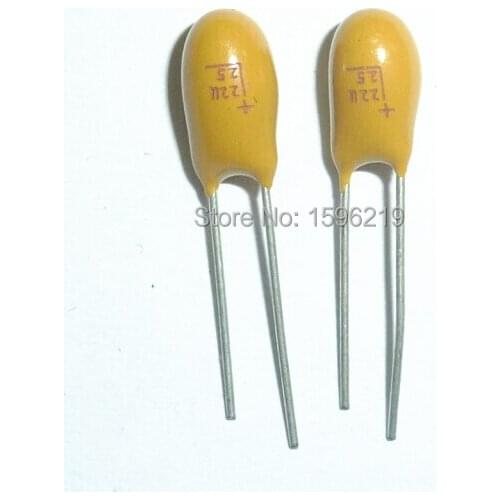 50pcs Tantalum capacitor 22uF 25V Brand New 25V22uF DIP Radial