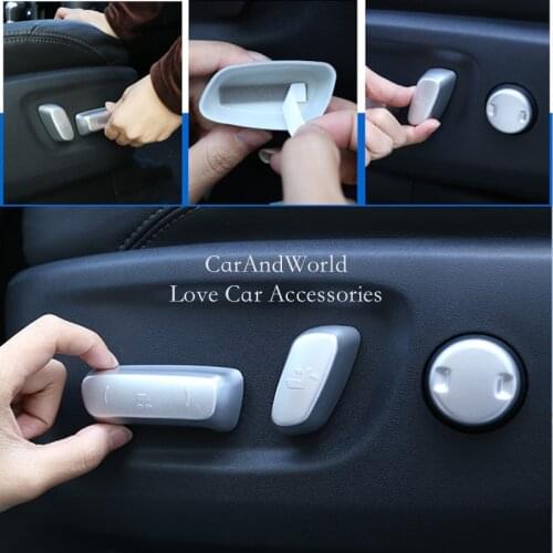 ABS Chrome Seat Adjust Switch Button Cover Garnish Trims For Toyota Land Cruiser Prado FJ 150 2010-2021 Car Interior Accessories