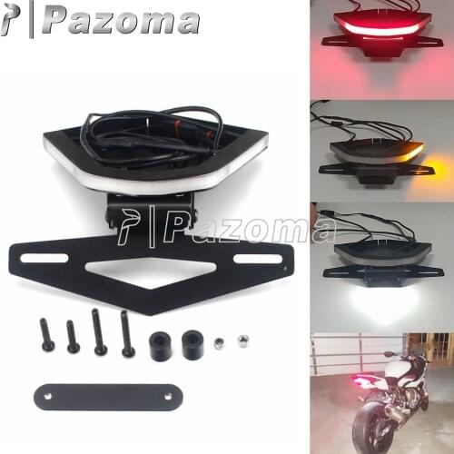 Motorbike LED Integrated Fender Eliminator For BMW S1000RR 2020 Black License Plate Bracket Holder Turn Signal Brake Tail Tidy