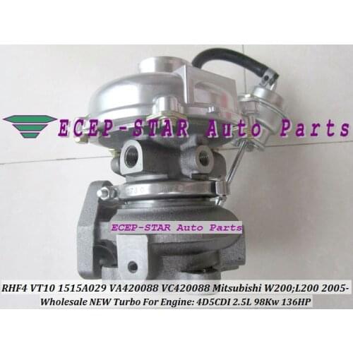 Free Ship RHF4 VT10 1515A029 VA420088 VB420088 VC420088 Turbo Turbocharger For Mitsubishi W200 L200 truck 2006 4D5CDI 2.5L 98KW