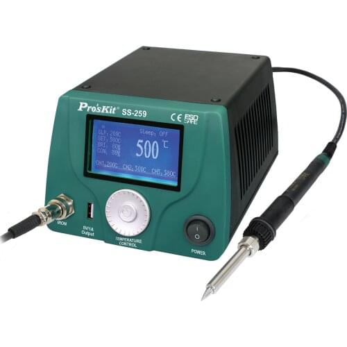 ProsKit SS-259H LCD Digital intelligent temperature Control soldering Station anti-static Thermostat iron
