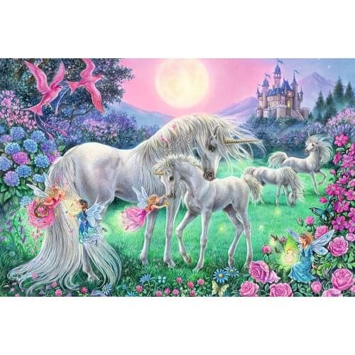 Unicorn and princess The wooden puzzle 1000 pieces ersion jigsaw puzzle white card adult childrens educational toys