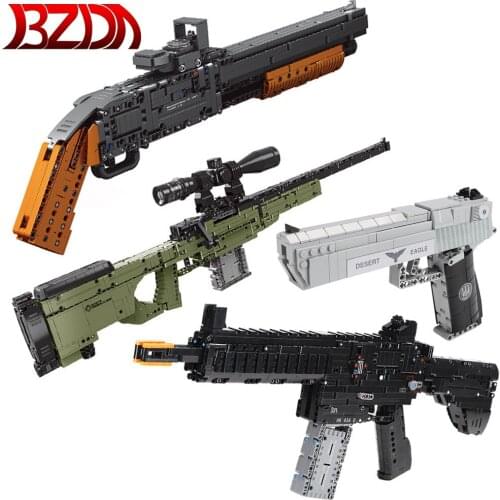 Military Guns Toys Rifle Gun Model Building Blocks Bricks SWAT WW2 World Weapon War 2 Sniper Rifle toys For Childrens Gifts