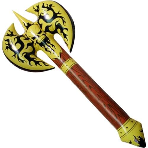 Sided axes skeleton axe toy Toys Large Double Sided Axes Skeleton Axe Inflatable Weapons Toy Bar Shows Activity Props Pvc